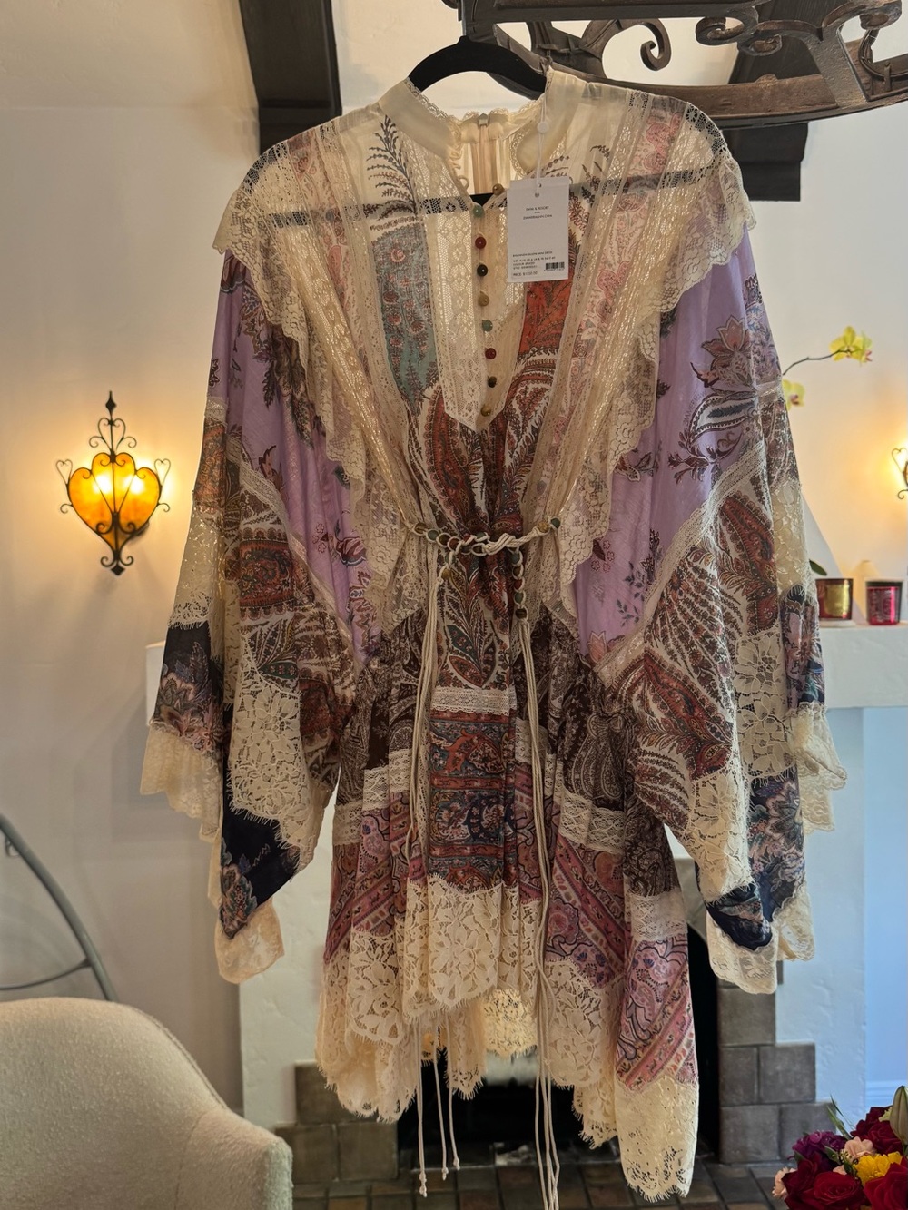 Zimmermann Rhiannon Billow Mini Dress Designer Size 0 - Picture 3 of 9